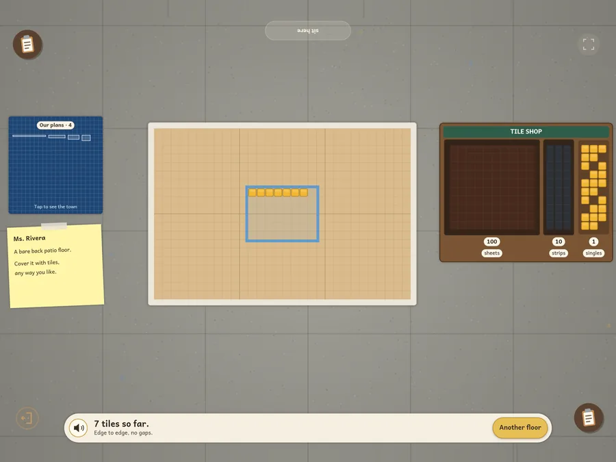 The Floor Plan, one of the math Decks, in use.