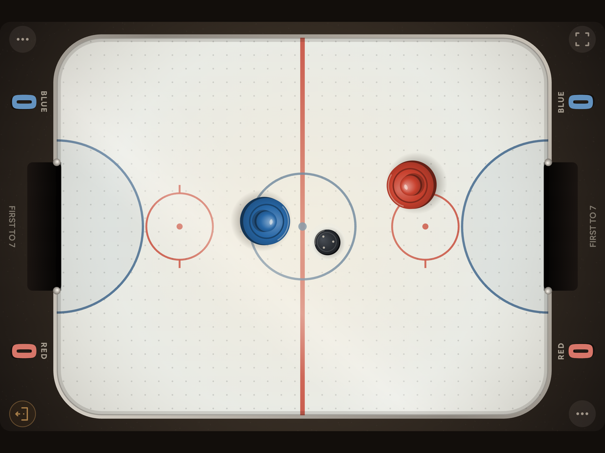 Air Hockey on the table