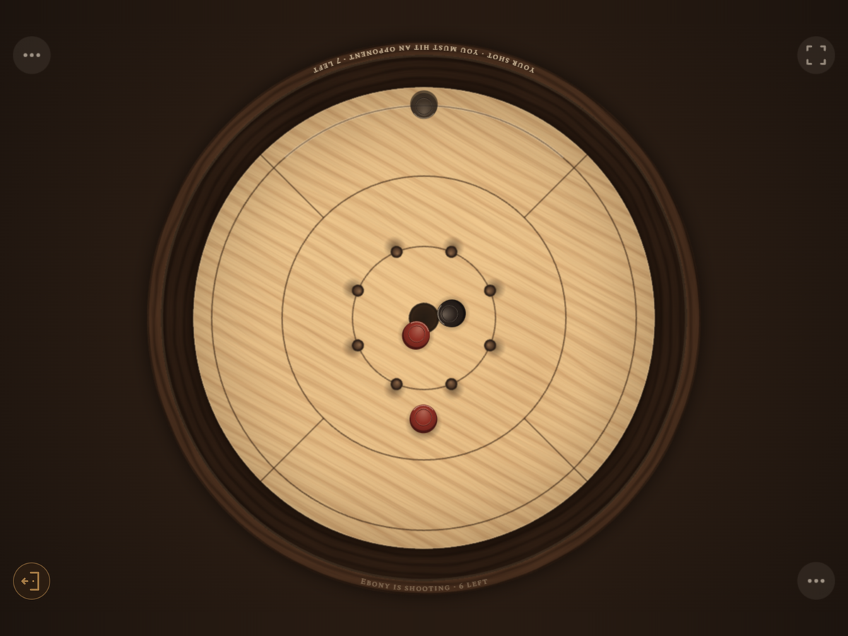 Crokinole on the table